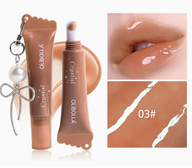 Peptid Lip Glaze Serum, getönter Lipgloss mit Hochglanz