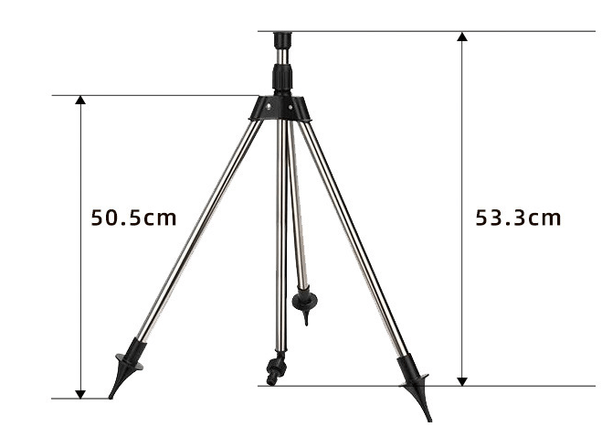 Gardexon – Sprühgerät 360° Edelstahl-Stativ – Gartenbewässerung