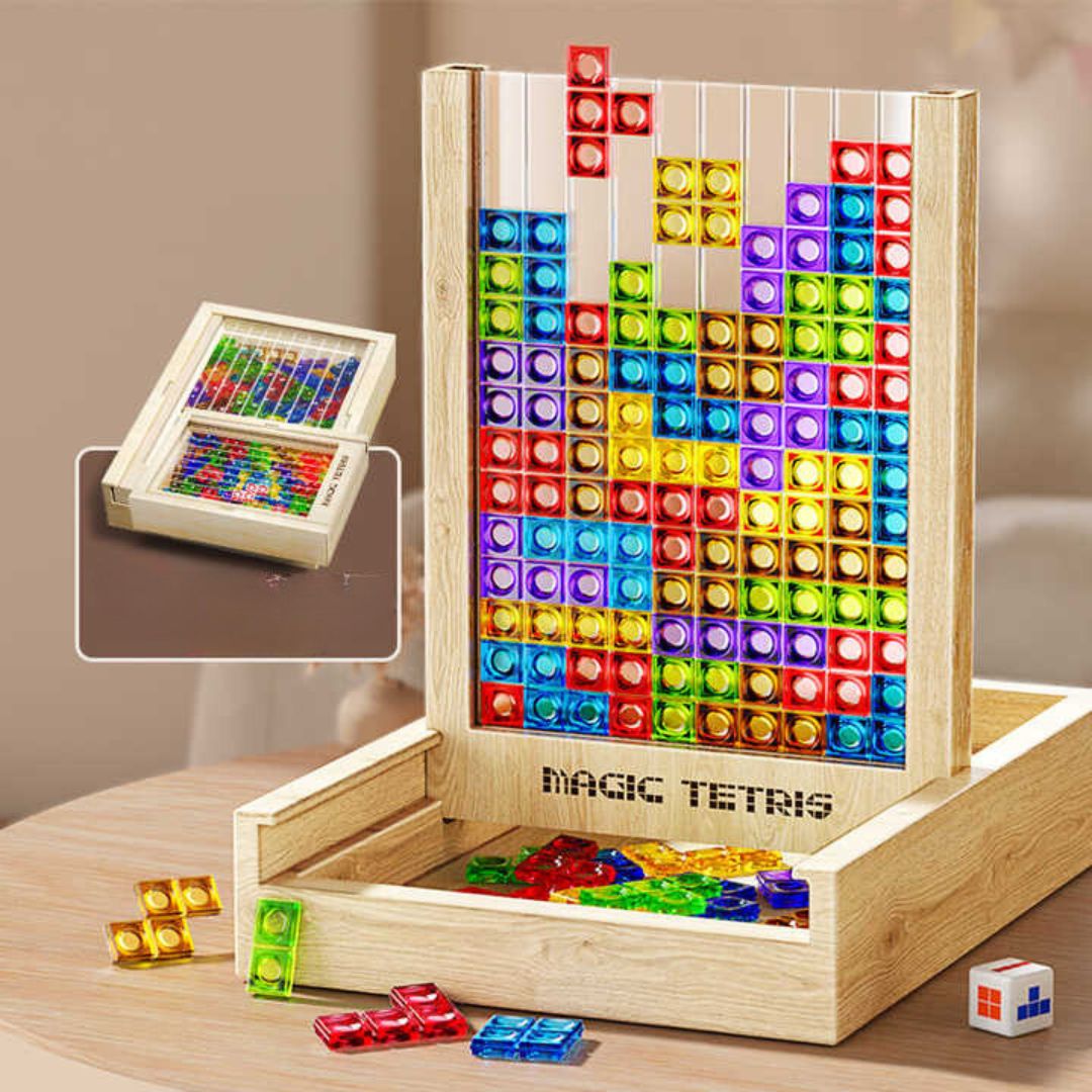 | Holz Tetris Puzzle Magisches Denkspiel