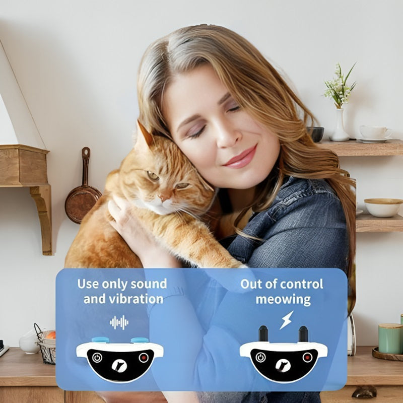kaufsy | Katzen-Schockhalsband mit Fernbedienung für effektive Miaukontrolle