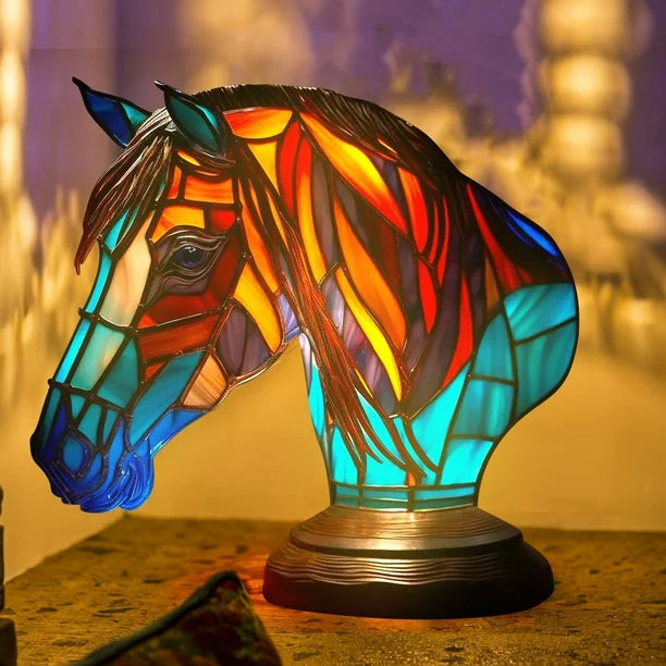 LeuchtPferd - handgefertigte Lampe, die Herzen erstrahlen lässt