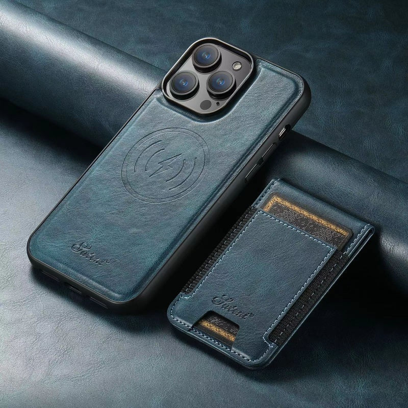 Luxora – iPhone Hülle aus Echtleder mit Kartenfach und MagSafe – Damen & Herren