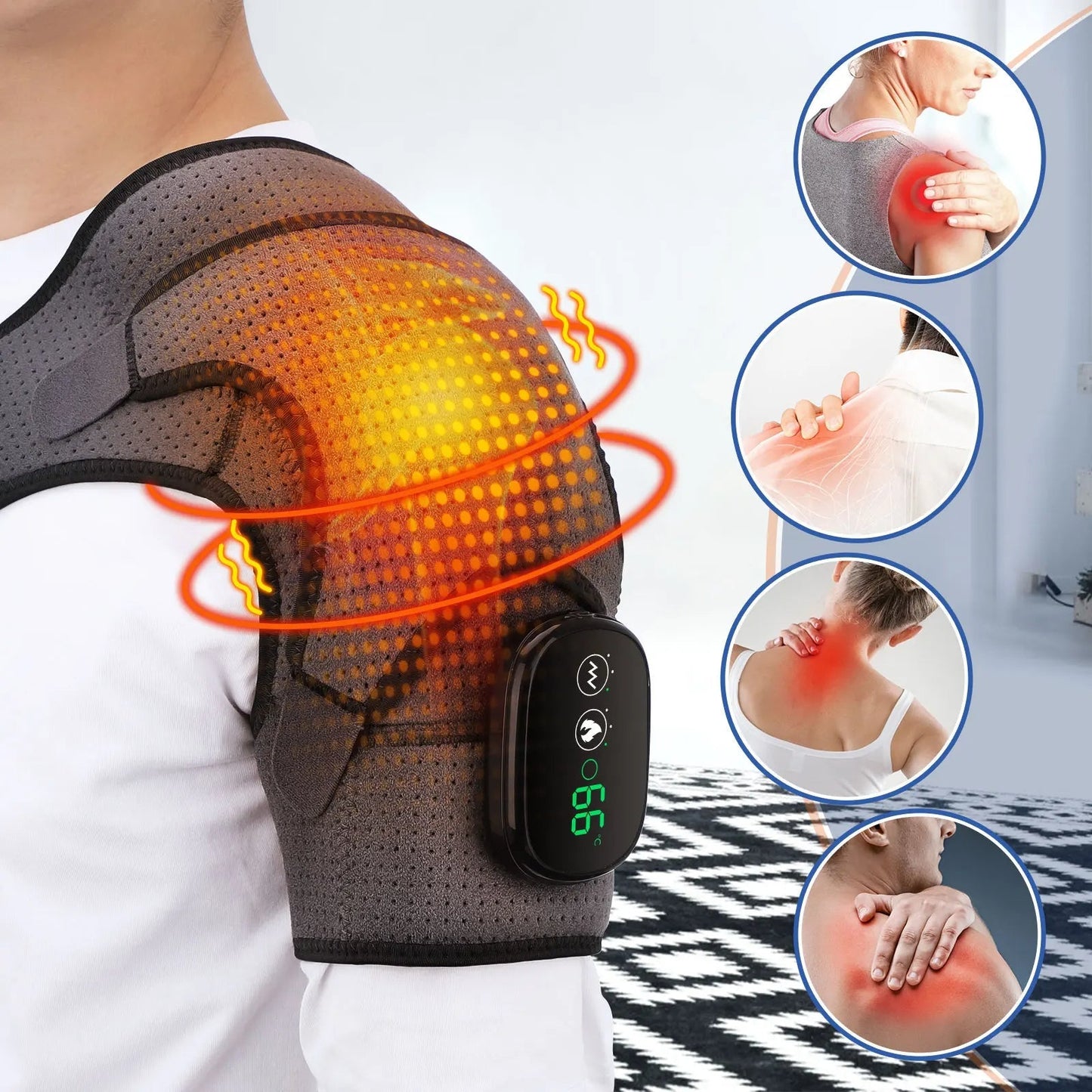 kaufsy | Schultermassagegerät mit Wärme- und Vibrationsmassage