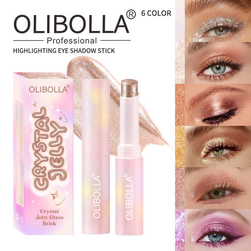 Kristall-Jelly Lidschatten-Highlighter-Stick, mehrfarbig