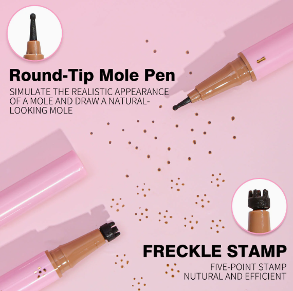 Fake-Sommersprossen-Stift, 2-in-1 Stempel und Punktstift, wasserfest