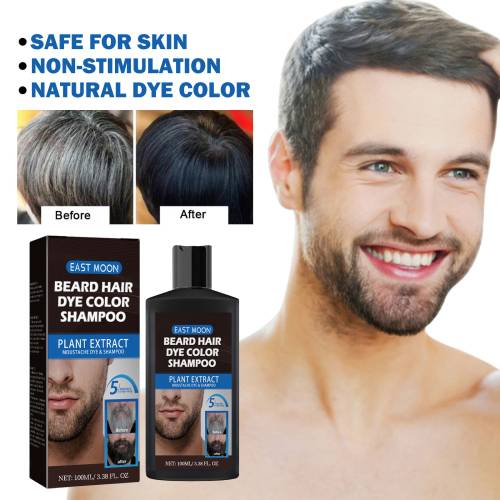 Schwarzes Bart- und Haar-Farbshampoo