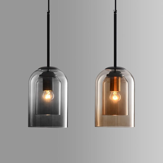LumoVista – Pendelleuchte Doppelglas modern für Wohn- & Esszimmer