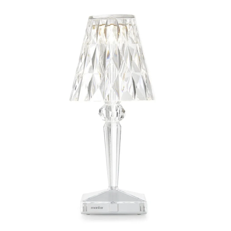 LumiVera – Kristall Tischlampe dekorativ modern warmweiß Licht E27