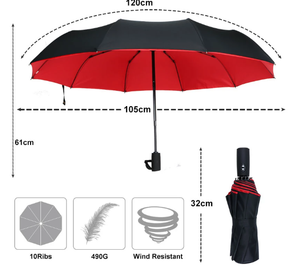kaufsy | Winddichter Regenschirm
