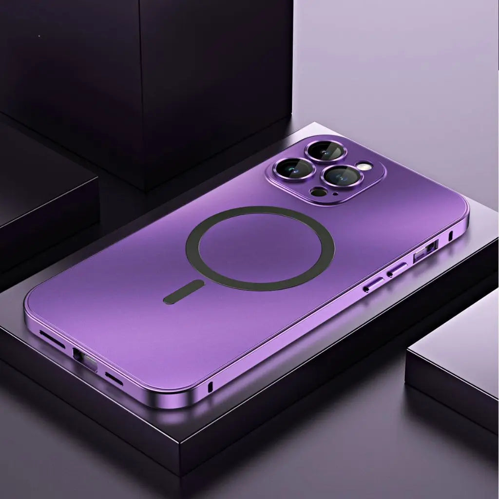Magnetische Metallhülle, schlanker Schutz für iPhone